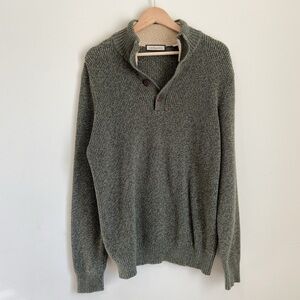 G.H. Bass & Co. Olive Knit Henley Sweater